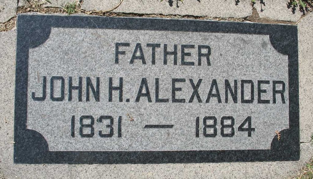 Alexander, John H. Grave Marker