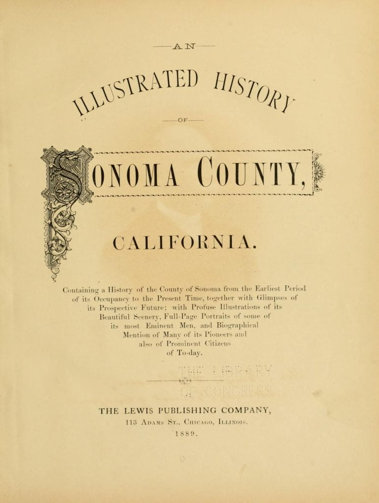 An illustrated history of Sonoma County, California